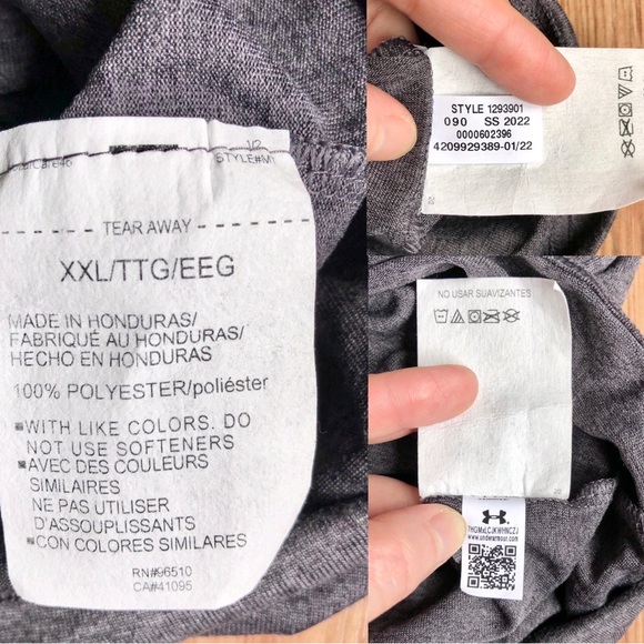 UNDER ARMOUR Pullover Shirt Jersey 1/4 Zip Gray XXL Men’s - Picture 6 of 15